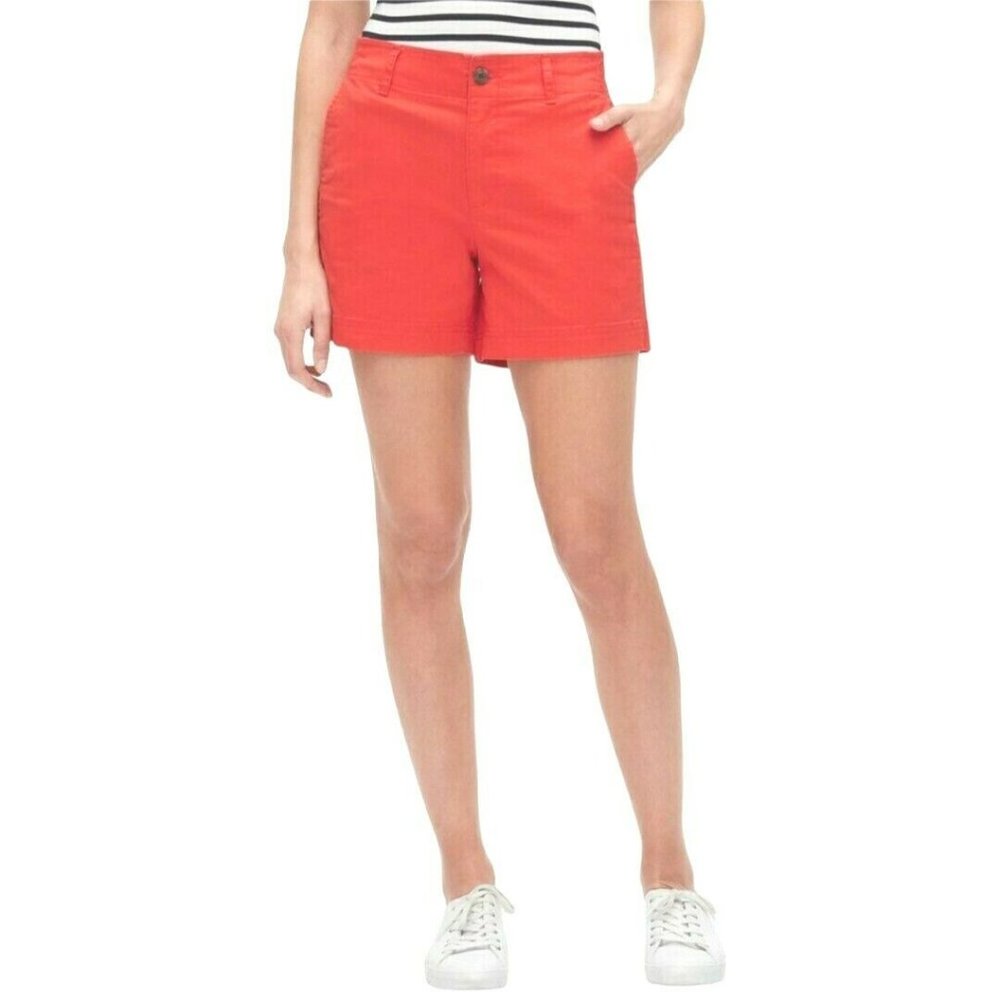 GAP Cotton Chino Shorts in New Coral w/ Pockets
